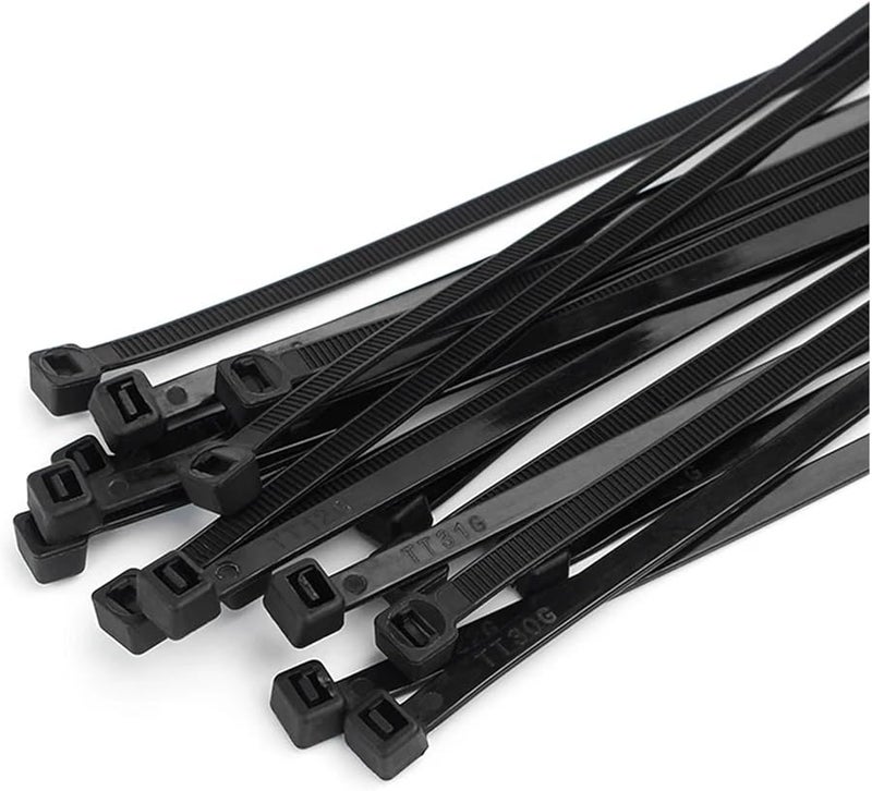 Self Locking Nylon Cable Ties 500PCS Black 4x250mm For Crafts Projects - Image 4